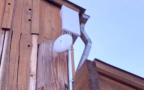 WiFi installation at a farm out building.